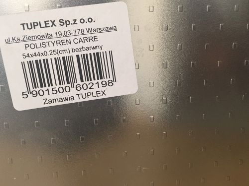 Polistyren carre bezbarwny 2,5 mm