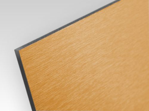 Kompozyt reklamowy jednostronny złoty szczotkowany 3 mm