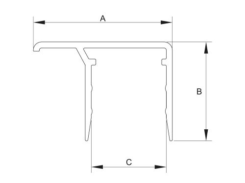 Profil aluminiowy zamykający do płyt o gr. 20 mm