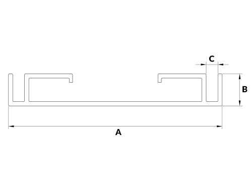 Profil aluminiowy kasetonowy 10S